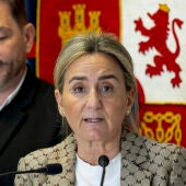 Milagros Tolón, en una comparecencia como delegada del Gobierno de España en Castilla-La Mancha.
