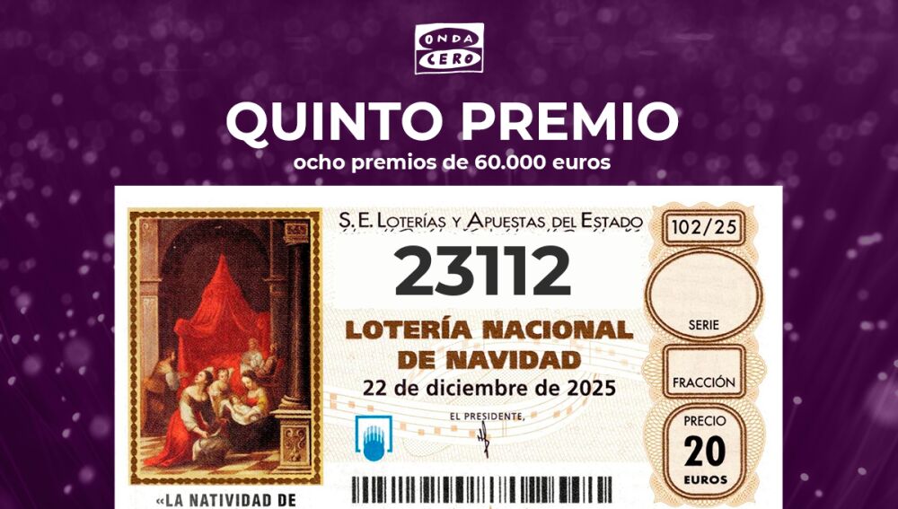 23112 Loteria 22 de diciembre de 2025