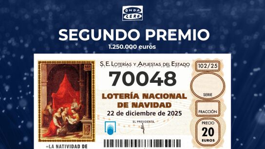Comprueba el Segundo Premio de la Loter&iacute;a de Navidad 2025