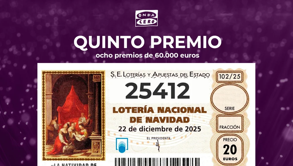 25412 Quinto premio 2025 25412 Quinto premio 2025