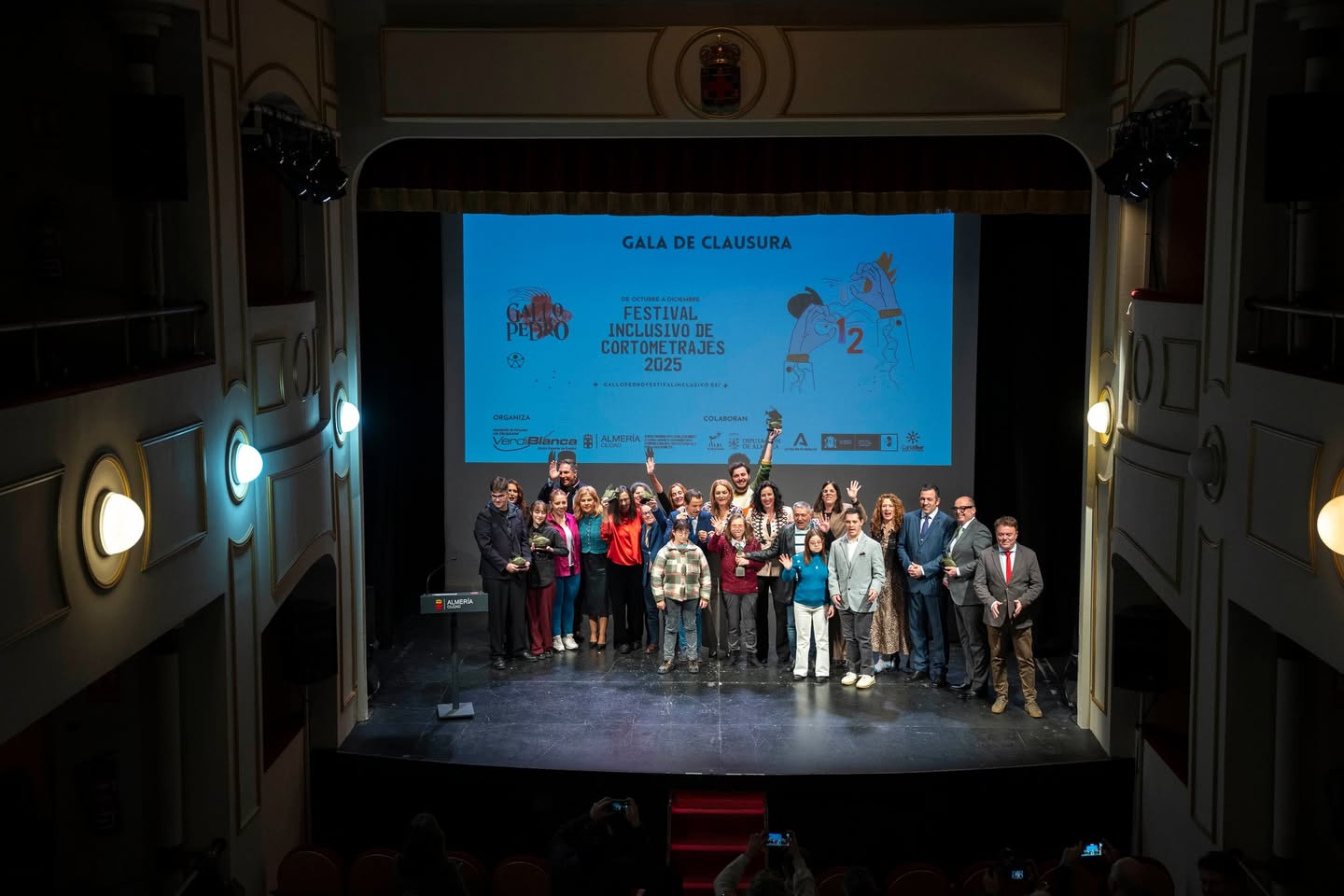 El Festival Inclusivo de Cortometrajes Gallo Pedro cierra con éxito su XII edición en el Teatro Apolo El Festival Inclusivo de Cortometrajes Gallo Pedro cierra con éxito su XII edición en el Teatro Apolo