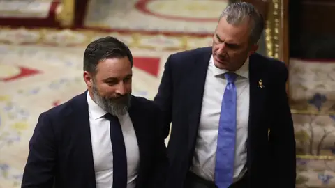 Santiago Abascal y Javier Ortega Smith en el Congreso de los Diputados Santiago Abascal y Javier Ortega Smith en el Congreso de los Diputados