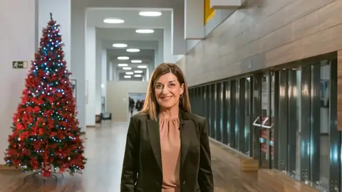 María José Sáenz de Buruaga durante su discurso de Navidad de 2025 María José Sáenz de Buruaga durante su discurso de Navidad de 2025