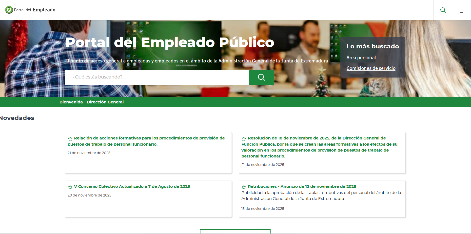 La Junta de Extremadura pone en marcha un nuevo Portal del Empleado Público más moderno e intuitivo La Junta de Extremadura pone en marcha un nuevo Portal del Empleado Público más moderno e intuitivo