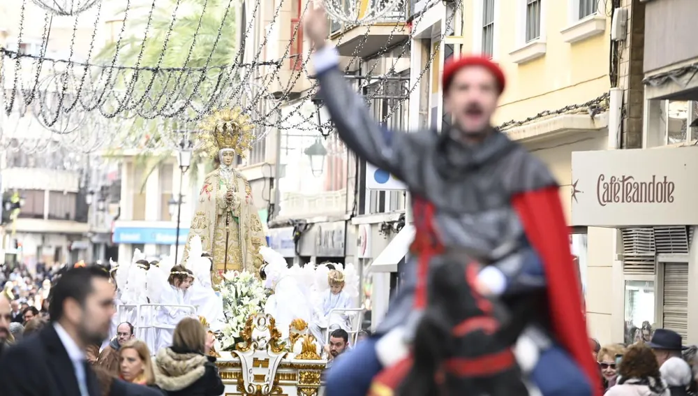 Procesión de la Virgen de la Asunción en las fiestas de la Venida en Elche 2025. Procesión de la Virgen de la Asunción en las fiestas de la Venida en Elche 2025.