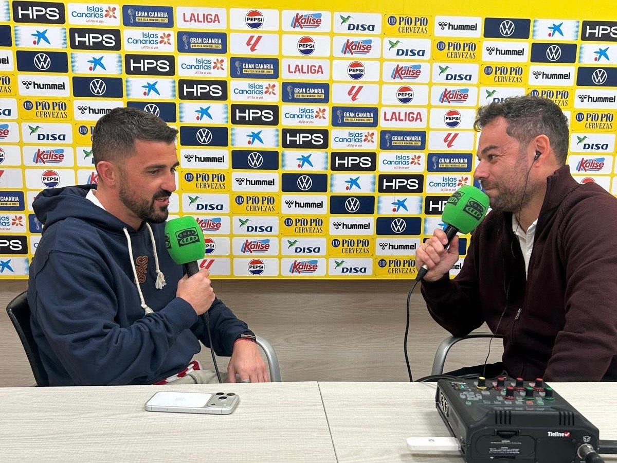 David Villa con Edu Pidal David Villa con Edu Pidal