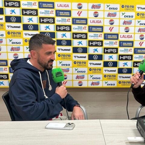 David Villa con Edu Pidal