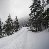Estación de esquí de La Molina durante el temporal de nieve en Girona Estación de esquí de La Molina durante el temporal de nieve en Girona