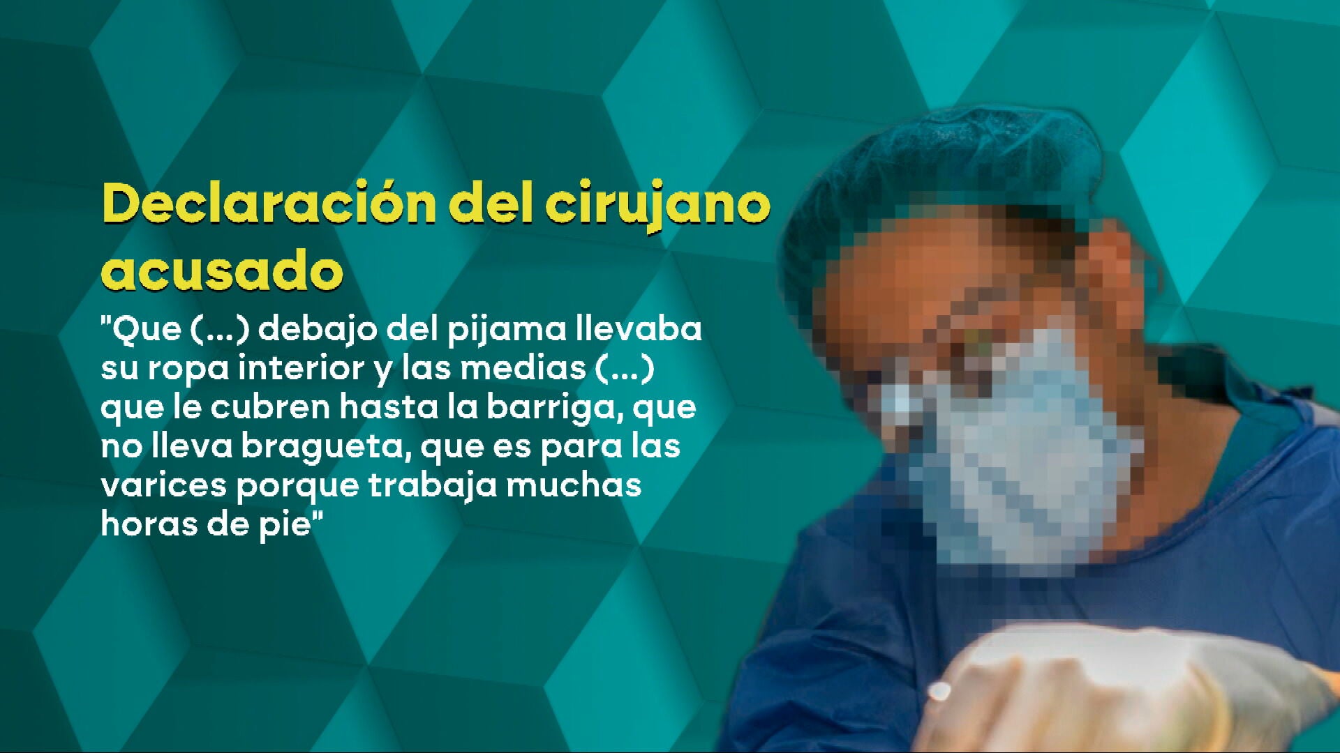 Las excusas ante la jueza del cirujano acusado de violar a una paciente: "Usó pantalones XL y se le caían" Las excusas ante la jueza del cirujano acusado de violar a una paciente: "Usó pantalones XL y se le caían"