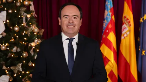 El president de la Generalitat, Juanfran Pérez Llorca, durante el discurso de Fin de Año. El president de la Generalitat, Juanfran Pérez Llorca, durante el discurso de Fin de Año.