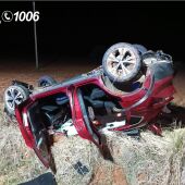 Rescate de un conductor que quedó atrapado en el coche