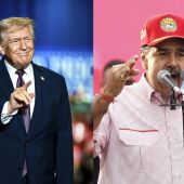 Donald Trump (iz) y Nicolás Maduro (d) 