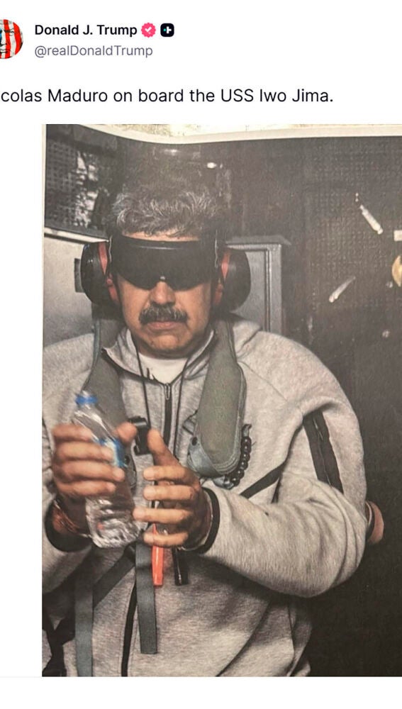 Fotografía tomada de la cuenta oficial @realDonaldTrump en Truth Social del presidente de Estados Unidos, Donald Trump