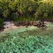 Aguas turquesas en Saychelles