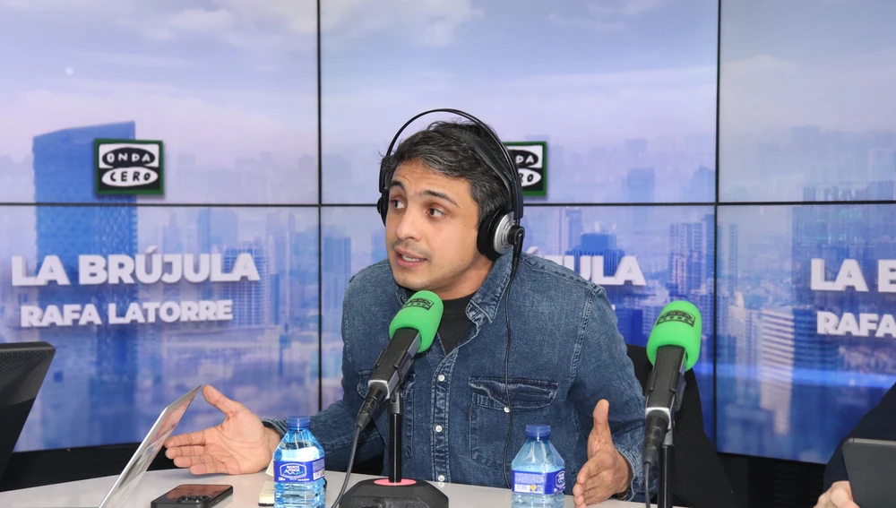 El activista Lorent Saleh durante la entrevista El activista Lorent Saleh durante la entrevista