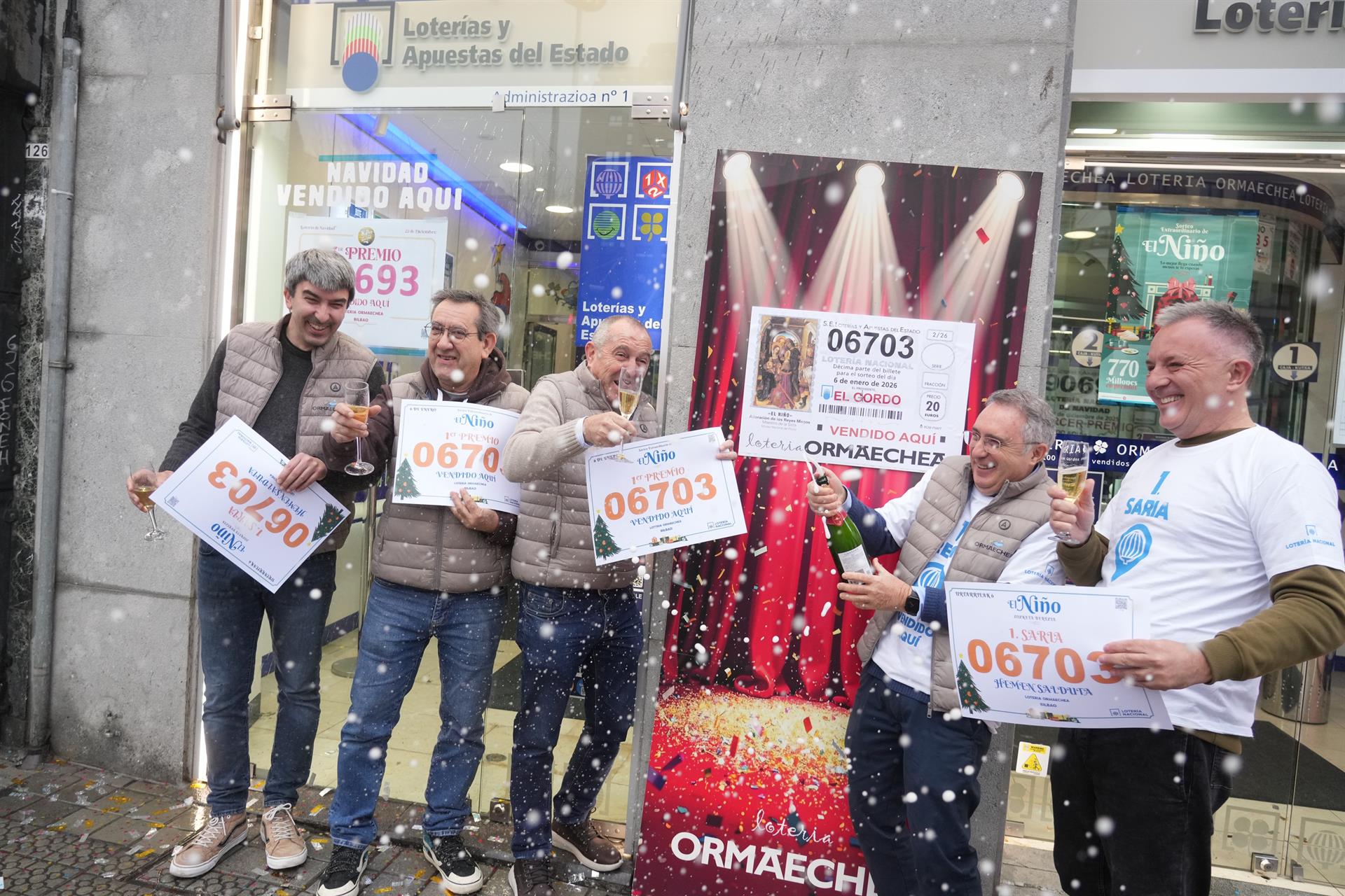 El sorteo de El Niño reparte más de 5 millones de euros en Euskadi El sorteo de El Niño reparte más de 5 millones de euros en Euskadi
