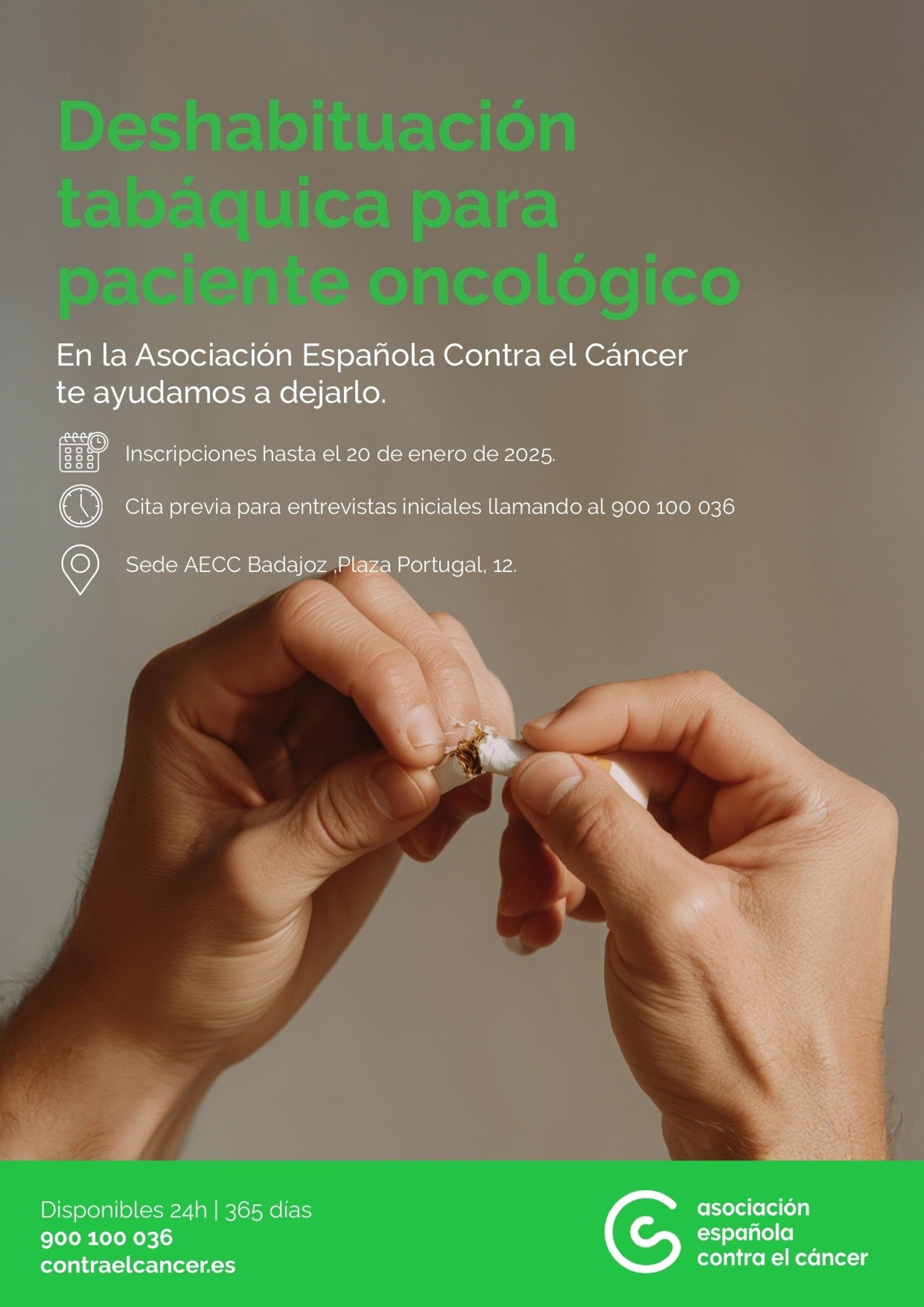 La Asociación Española Contra el Cáncer en Badajoz pone en marcha un nuevo curso para dejar de fumar La Asociación Española Contra el Cáncer en Badajoz pone en marcha un nuevo curso para dejar de fumar