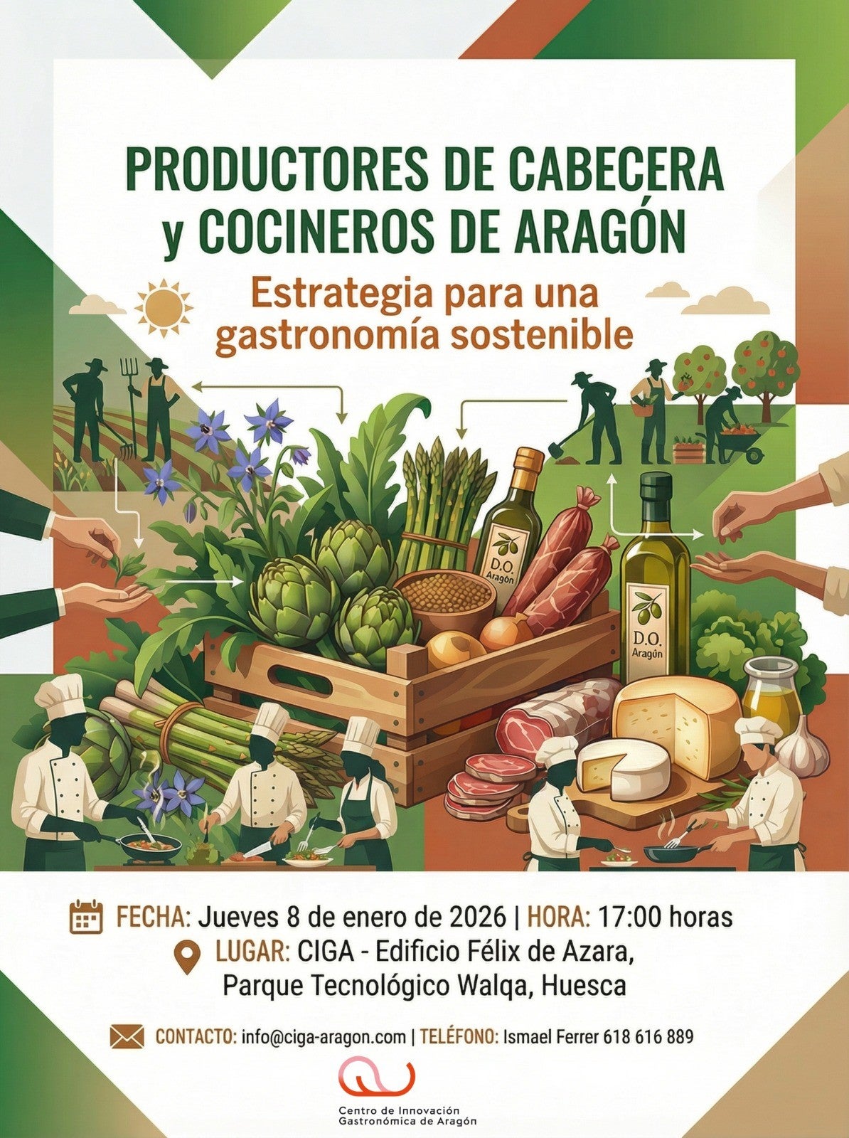 Productores de Cabecera y Cocineros de Aragón se reúnen en el CIGA por una gastronomía sostenible Productores de Cabecera y Cocineros de Aragón se reúnen en el CIGA por una gastronomía sostenible