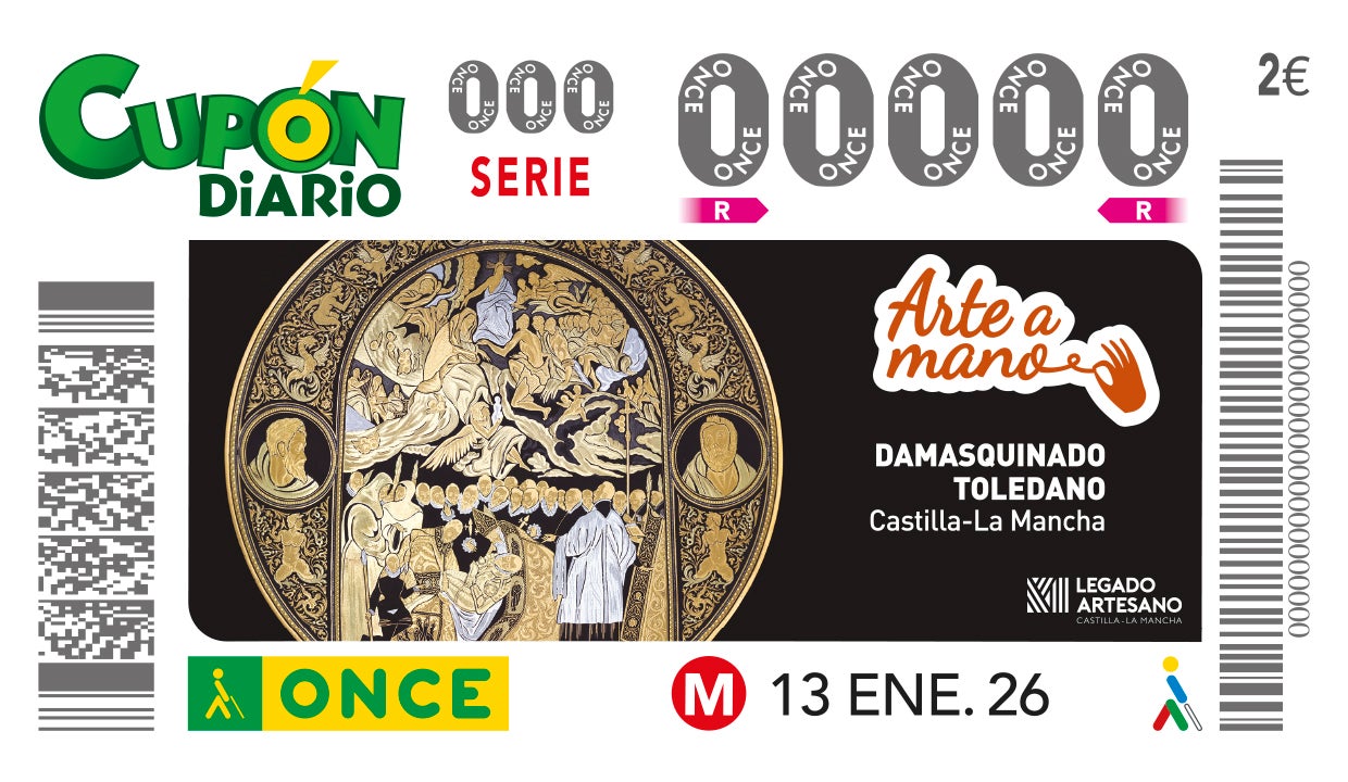 La ONCE rinde homenaje al Damasquinado de Toledo La ONCE rinde homenaje al Damasquinado de Toledo