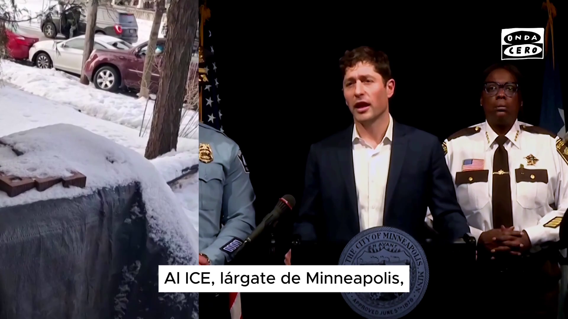 El duro discurso del alcalde de Minneapolis contra la policía migratoria de Trump: "¡Largaos! No os queremos aquí" El duro discurso del alcalde de Minneapolis contra la policía migratoria de Trump: "¡Largaos! No os queremos aquí"