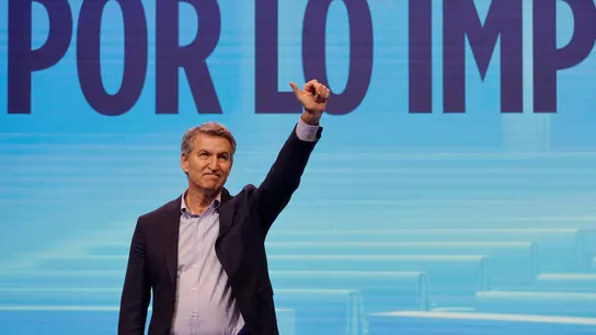 El presidente del PP, Alberto Núñez Feijóo, durante la jornada de la 28 interparlamentaria del partido El presidente del PP, Alberto Núñez Feijóo, durante la jornada de la 28 interparlamentaria del partido