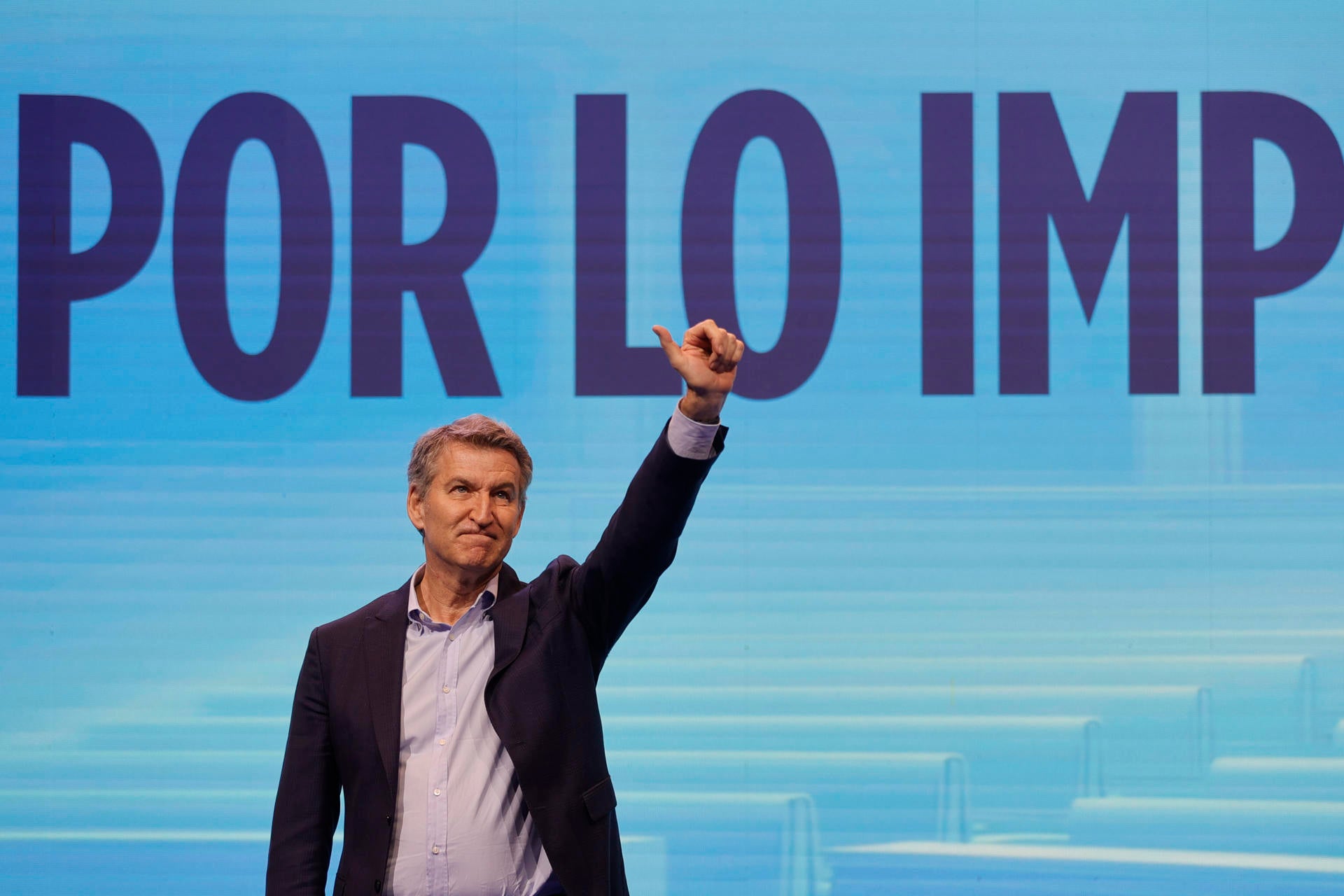 El presidente del PP, Alberto Núñez Feijóo, durante la jornada de la 28 interparlamentaria del partido El presidente del PP, Alberto Núñez Feijóo, durante la jornada de la 28 interparlamentaria del partido