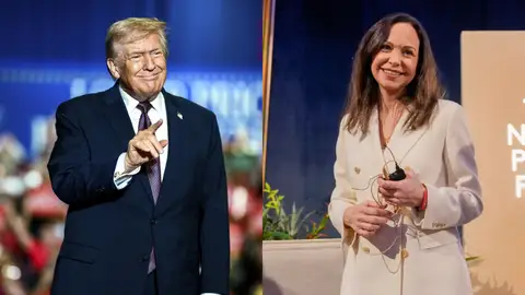 Montaje de Donald Trump y María Corina Machado Montaje de Donald Trump y María Corina Machado