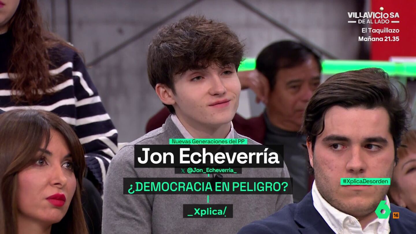 Jon Echevarría (PP) acusa a "la izquierda" de "fomentar la radicalidad": "Ha habido un pendulazo y ahora hay jóvenes radicales de derechas"