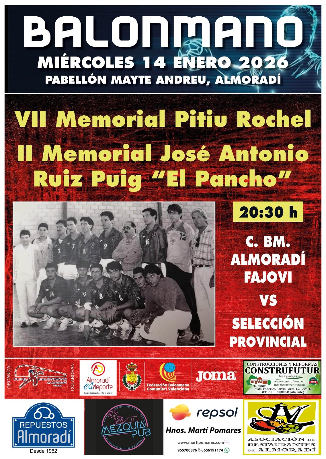 El Balonmano Almoradí organiza el VII Memorial 'Pitiu Rochel' y el II Memorial 'El Pancho' El Balonmano Almoradí organiza el VII Memorial 'Pitiu Rochel' y el II Memorial 'El Pancho'