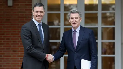 Pedro Sánchez y Alberto Núñez Feijóo se reunirán para hablar sobre defensa y política exterior Pedro Sánchez y Alberto Núñez Feijóo se reunirán para hablar sobre defensa y política exterior/ EFE/Javier Lizón