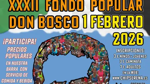 Cartel de la 32º edición de la carrera del Fondo Popular Don Bosco Cartel de la 32º edición de la carrera del Fondo Popular Don Bosco