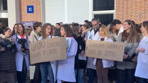 Concentración de médicos en el Hospital de Cruces Concentración de médicos en el Hospital de Cruces