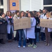 Concentración de médicos en el Hospital de Cruces
