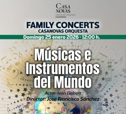 La Casanovas Orquesta estrenará el 25 de enero sus Family Concerts con un recorrido por las 'Músicas e instrumentos del mundo' La Casanovas Orquesta estrenará el 25 de enero sus Family Concerts con un recorrido por las 'Músicas e instrumentos del mundo'
