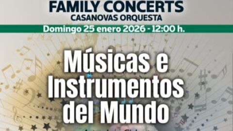 La Casanovas Orquesta estrenará el 25 de enero sus Family Concerts con un recorrido por las 'Músicas e instrumentos del mundo' La Casanovas Orquesta estrenará el 25 de enero sus Family Concerts con un recorrido por las 'Músicas e instrumentos del mundo'