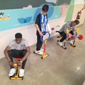 Los jugadores del Málaga CF y del Unicaja inauguran un minigimnasio para los niños ingresados en el Hospital Quirónsalud Málaga