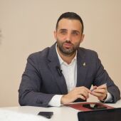 El alcalde de Sagunto, Darío Moreno, durante el desayuno informativo