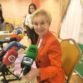 Carmen Quintanilla durante la rueda de prensa en Ciudad Real