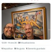 Visita del director de Museo Reina Sofía, Manuel Segade, al Museo Gregorio Prieto en Valdepeñas