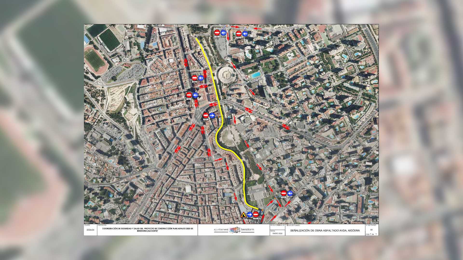 La avenida de l’Aigüera de Benidorm cortada al tráfico del 19 al 23 de enero por obras de asfaltado La avenida de l’Aigüera de Benidorm cortada al tráfico del 19 al 23 de enero por obras de asfaltado