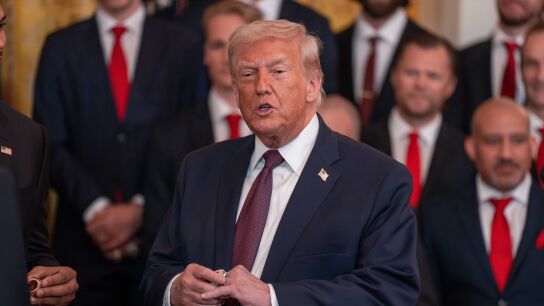 Donald Trump en un acto 