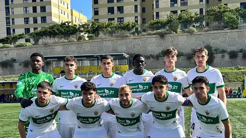 Once del Ilicitano ante el filial de Las Palmas. Once del Ilicitano ante el filial de Las Palmas.