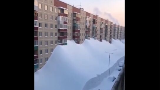 Imagen de la hist&oacute;rica nevada que ha sepultado Kamchatka