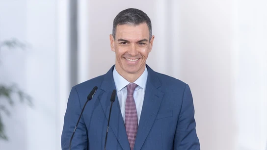 El presidente del Gobierno, Pedro Sánchez, ofrece una rueda de prensa tras recibir al primer ministro de Grecia El presidente del Gobierno, Pedro Sánchez, ofrece una rueda de prensa tras recibir al primer ministro de Grecia