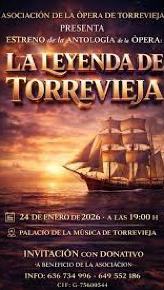La Asociación de la Ópera 'La leyenda de Torrevieja' presenta este sábado la antología basada en la fábula de la Bella Lola