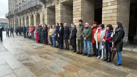 Minuto de Silencio en la Plaza del Obradoiro Minuto de Silencio en la Plaza del Obradoiro