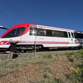Imagen del tren de Cercanías afectado en Cartagena. Imagen del tren de Cercanías afectado en Cartagena.