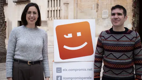 Esther Díez y Ximo Perles, de Compromís en Elche. Esther Díez y Ximo Perles, de Compromís en Elche.