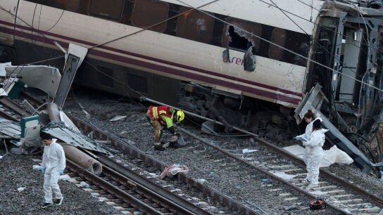 Imagen del tren Alvia siniestrado en Adamuz, en C&oacute;rdoba.