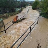 Desbordamiento de un arroyo en Chillón